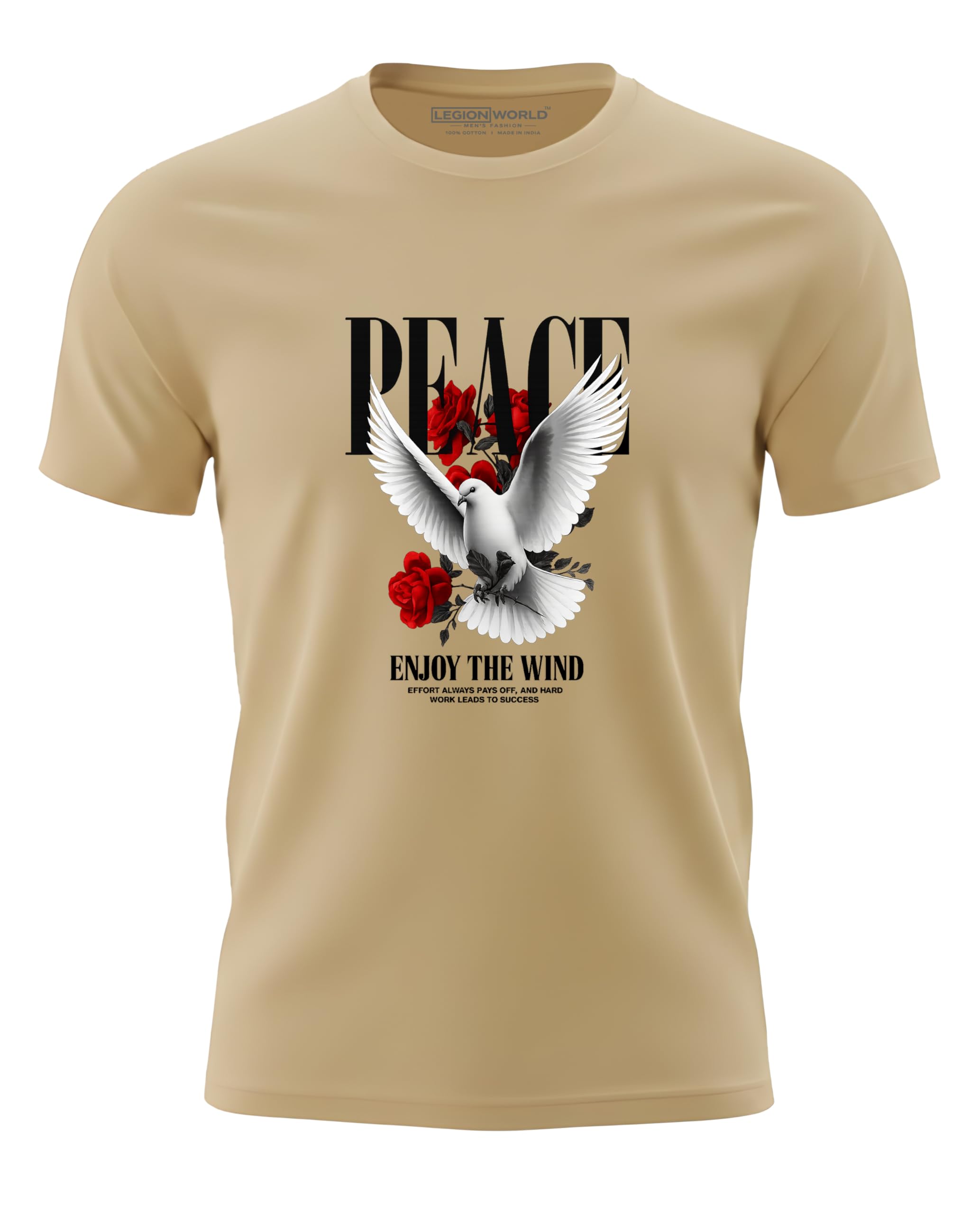 Buy LEGIONWORLD Men Printed T-Shirt | 100% Pure Cotton 180 GSM
